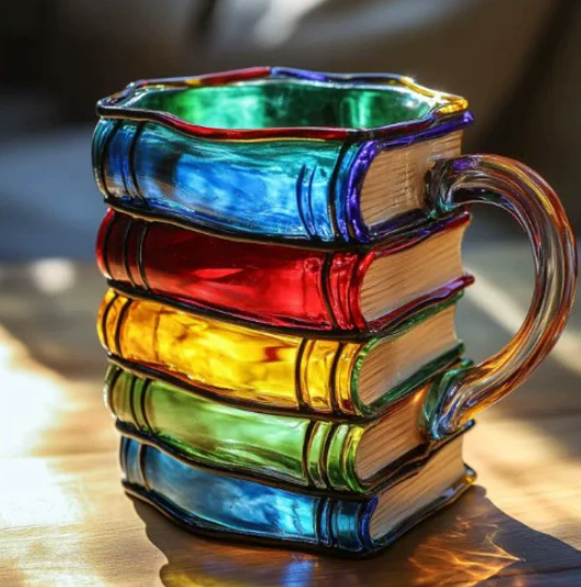 Handcrafted Bright Book Mug